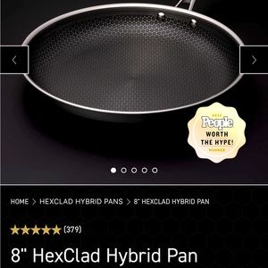 Hexclad 8” pan with lid unused in box
